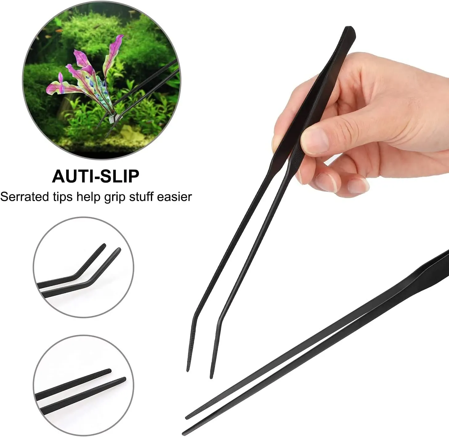 4-Piece Aquarium Tool Set for Aquascaping and Cleaning