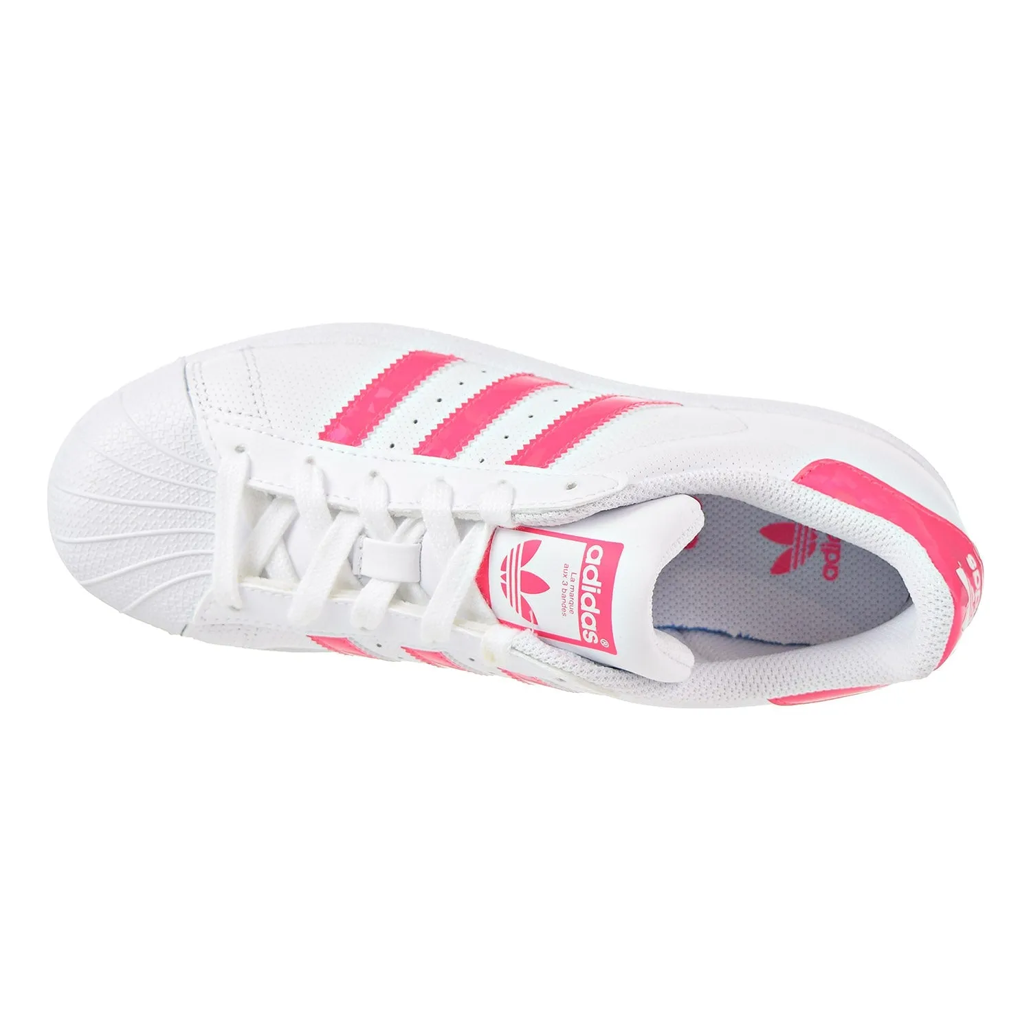 Adidas Superstar J Big Kids' Running Shoes Ft White/ReaPnk/FtWhite