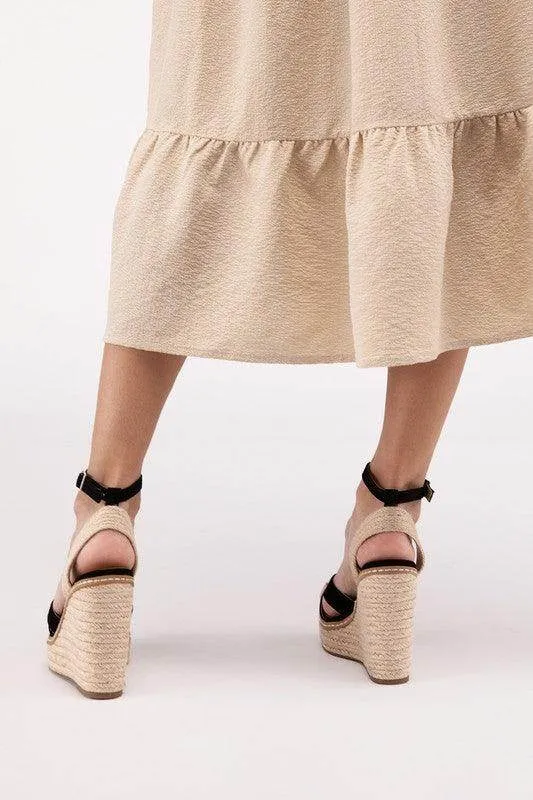 Ankle Strap Espadrille Platform Wedge Sandals