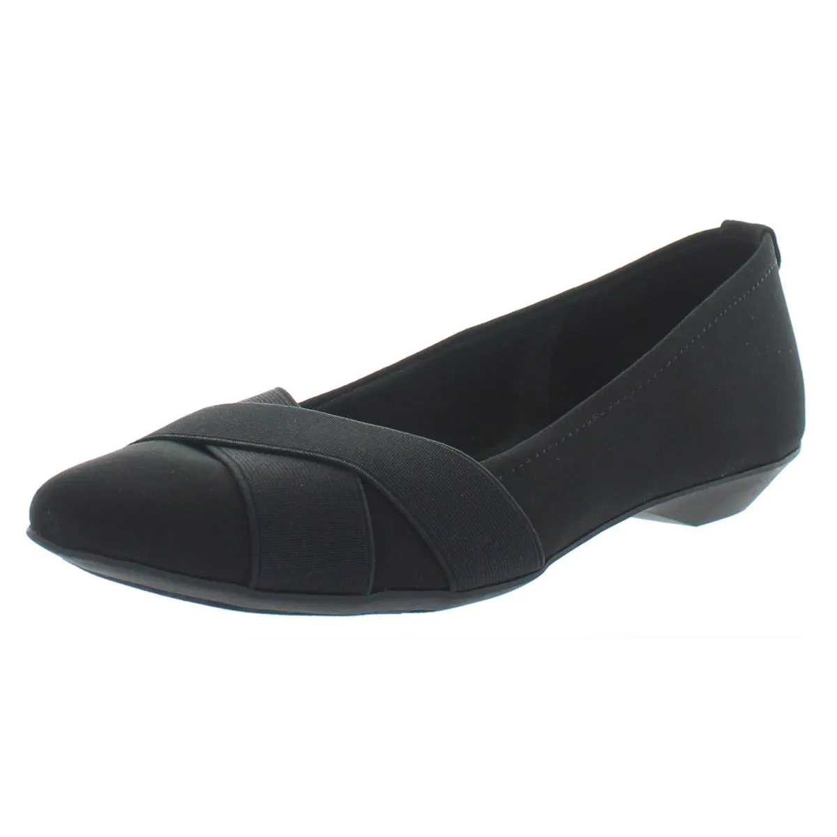 Anne Klein Sport Womens Oalise Memory Foam Criss Cross Ballet Flats