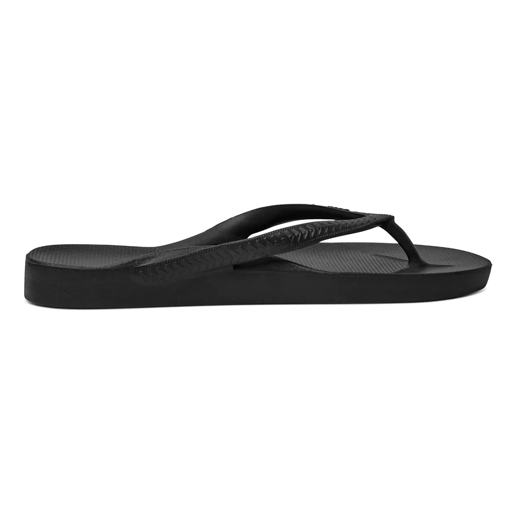 Archies Arch Support Flip Flops/Thongs - Black