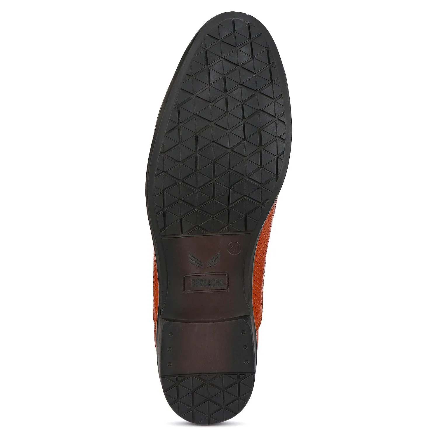 Bersache Comfortable Formal Outdoor Stylish Officewear Partywear Shoes For Men 9099 (Brown)