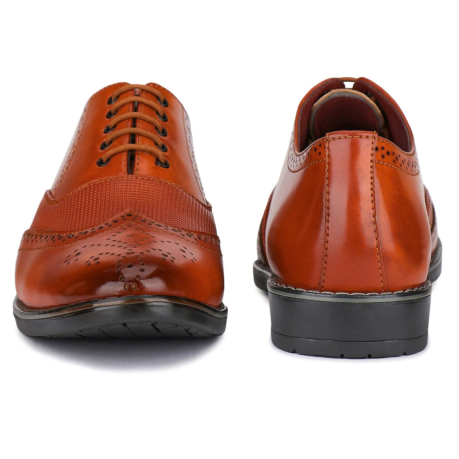Bersache Comfortable Formal Outdoor Stylish Officewear Partywear Shoes For Men 9099 (Brown)