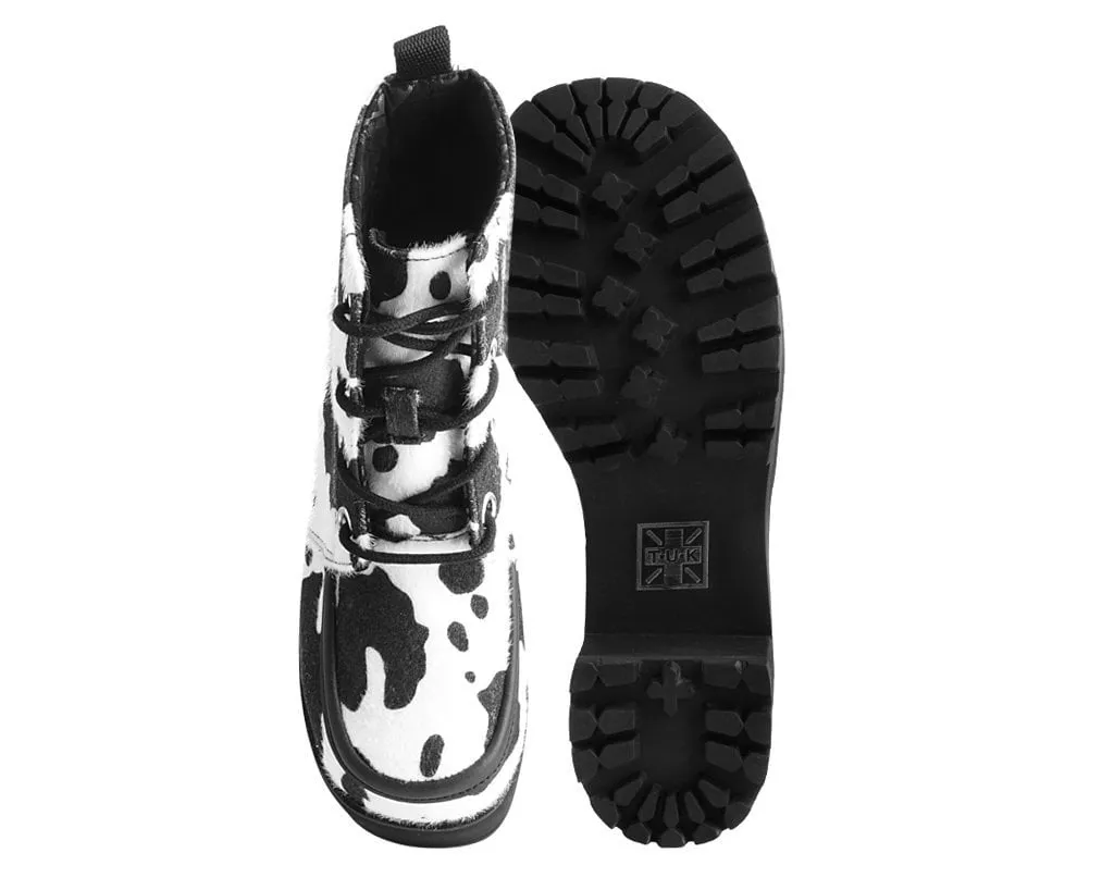 Black & White Cow Print Nosebleed Boot