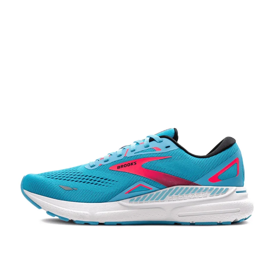 Brooks Men's Adrenaline GTS 23 in Crystal Seas/Diva Pink/Black AW24