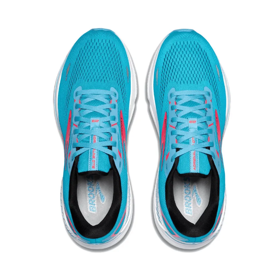 Brooks Men's Adrenaline GTS 23 in Crystal Seas/Diva Pink/Black AW24