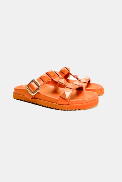 Buggs Studded Flats - Orange