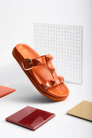 Buggs Studded Flats - Orange