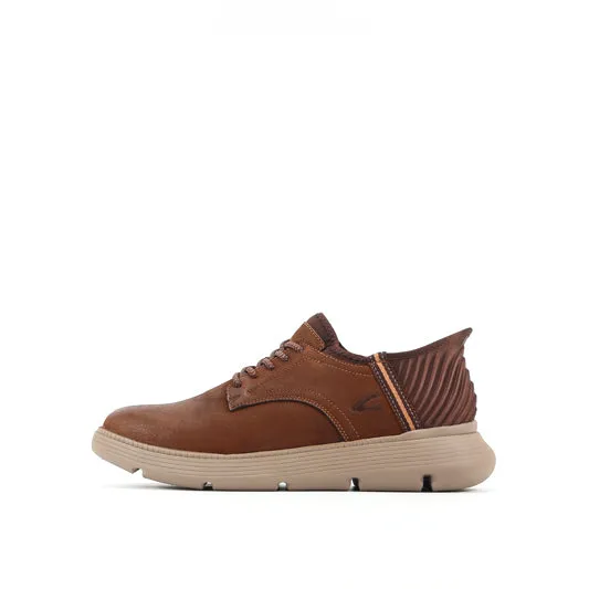 camel active  Leather Lace Up Shoes Men Dark Khaki POLINUS-852501-RS2-62