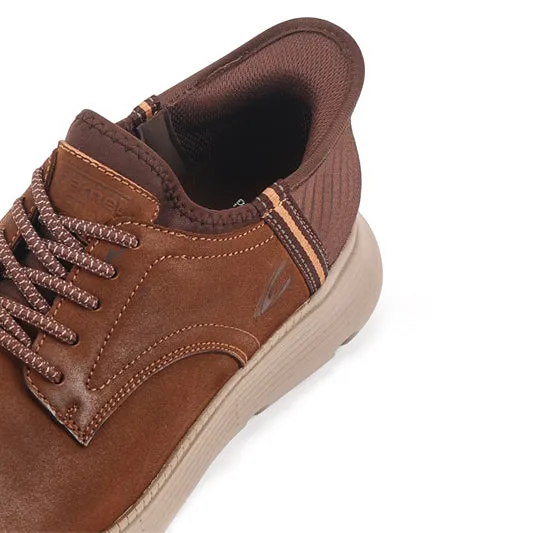 camel active  Leather Lace Up Shoes Men Dark Khaki POLINUS-852501-RS2-62