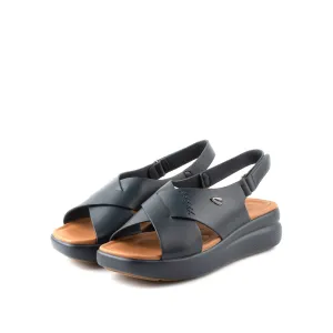 camel active Women Victoria Cross-Strap Comfort Sandals -782401-YR01SV-43-NAVY