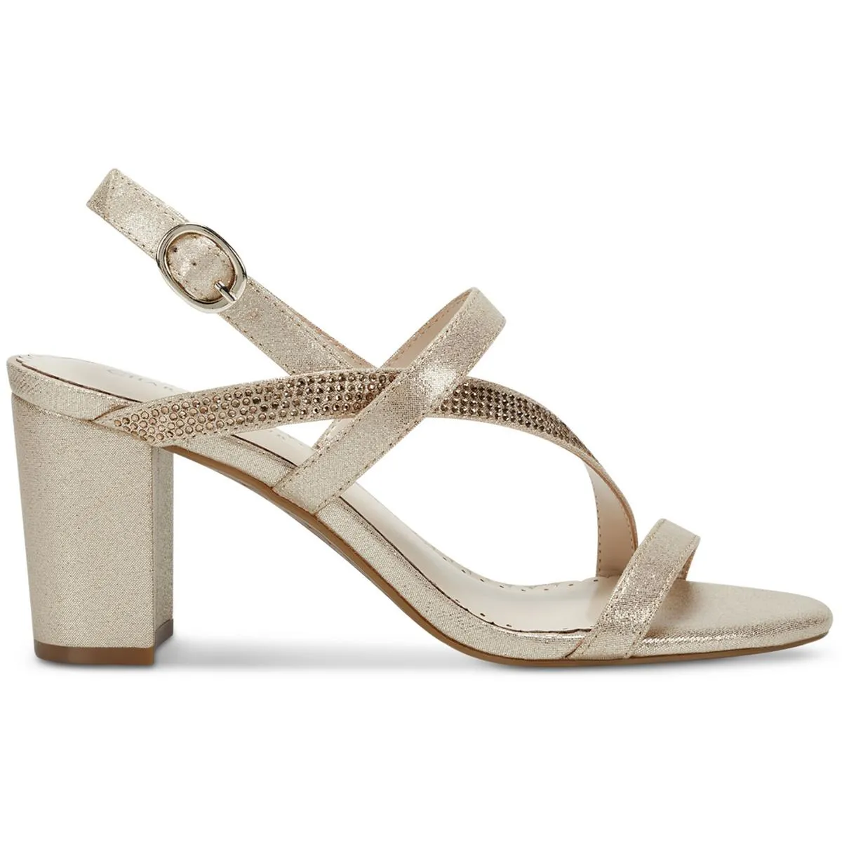 Charter Club Womens Lunah Glitter Criss-Cross Slingback Sandals