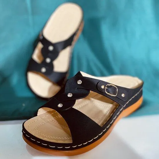 Chicvane Women's Cross-Banded Platform Sandals
