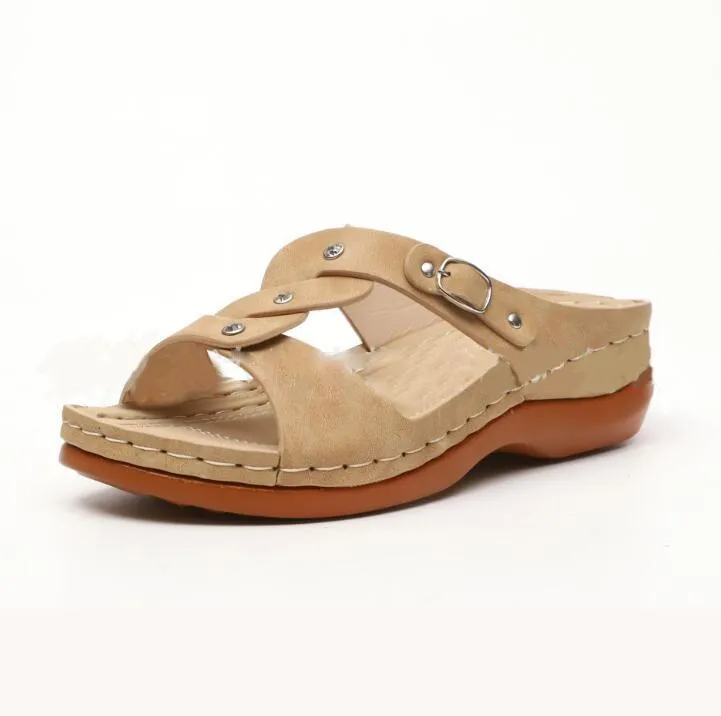 Chicvane Women's Cross-Banded Platform Sandals