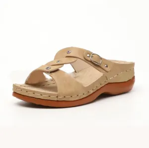 Chicvane Women's Cross-Banded Platform Sandals