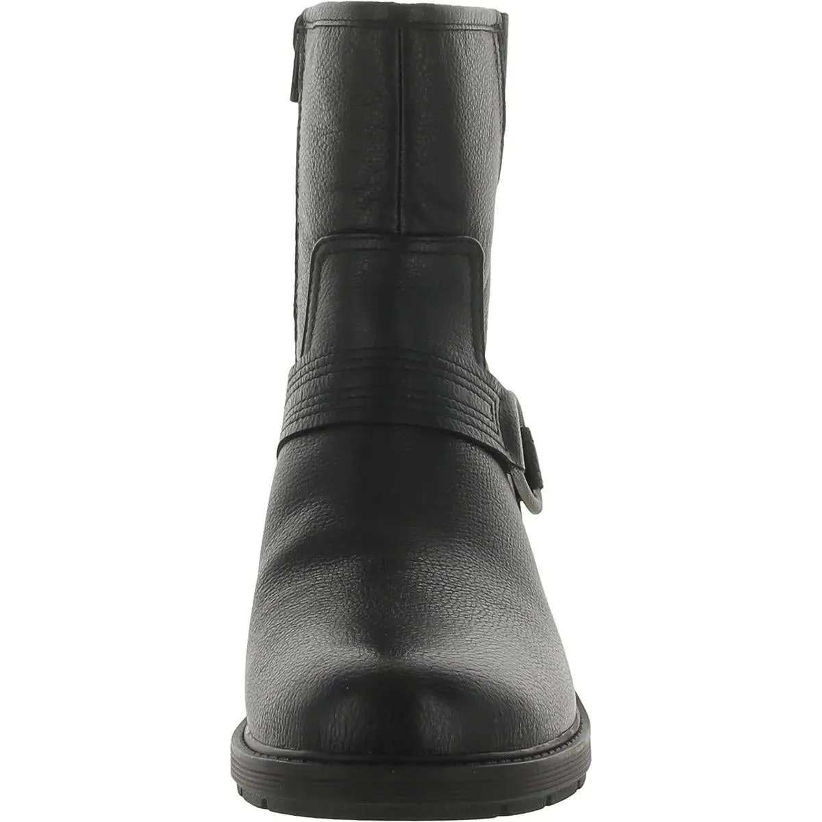Clarks Womens Hearth Cross Leather Round Toe Ankle Boots