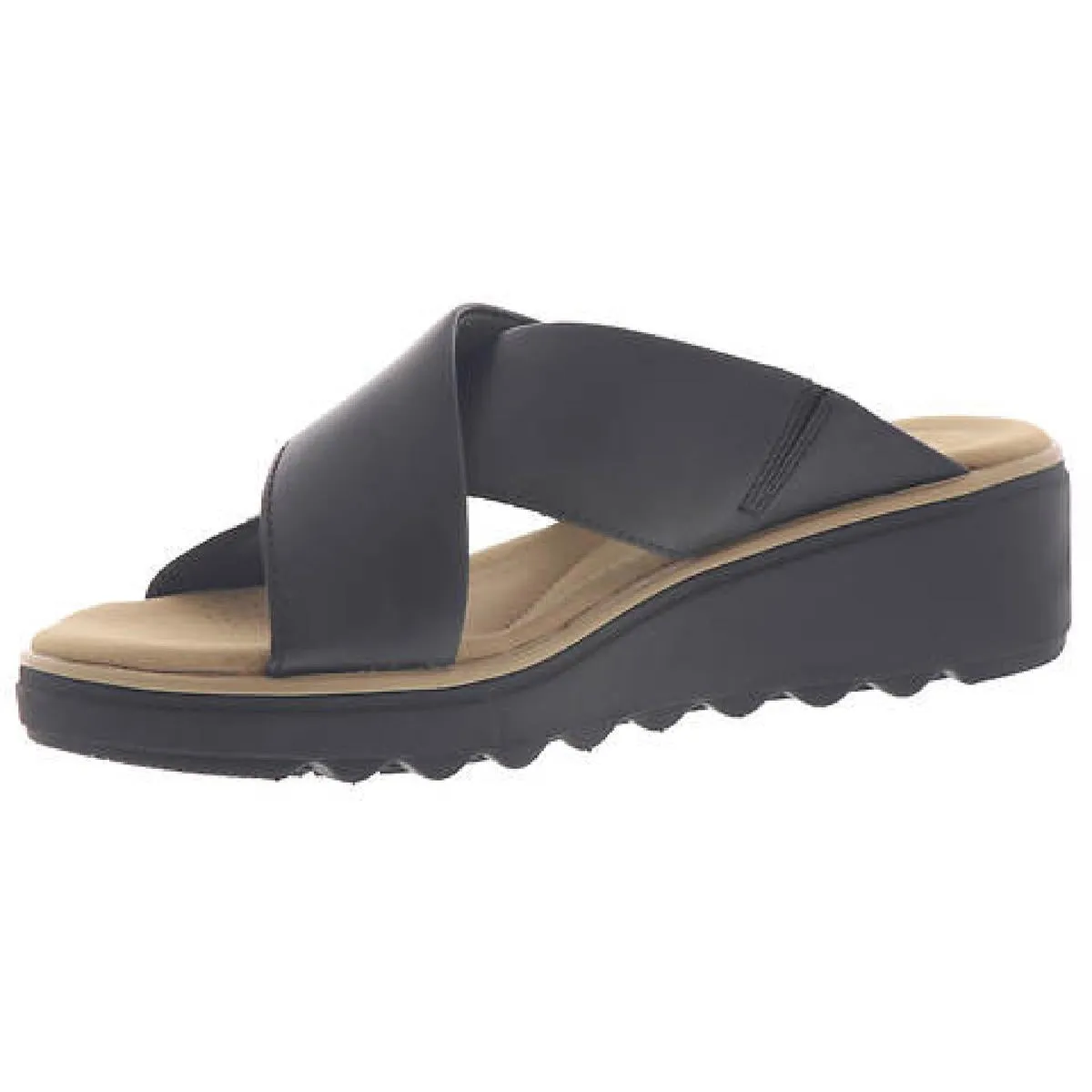 Clarks Womens Jillian Gem Leather Open Toe Platform Sandals