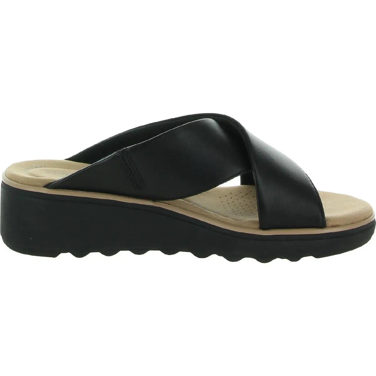 Clarks Womens Jillian Gem Leather Open Toe Platform Sandals
