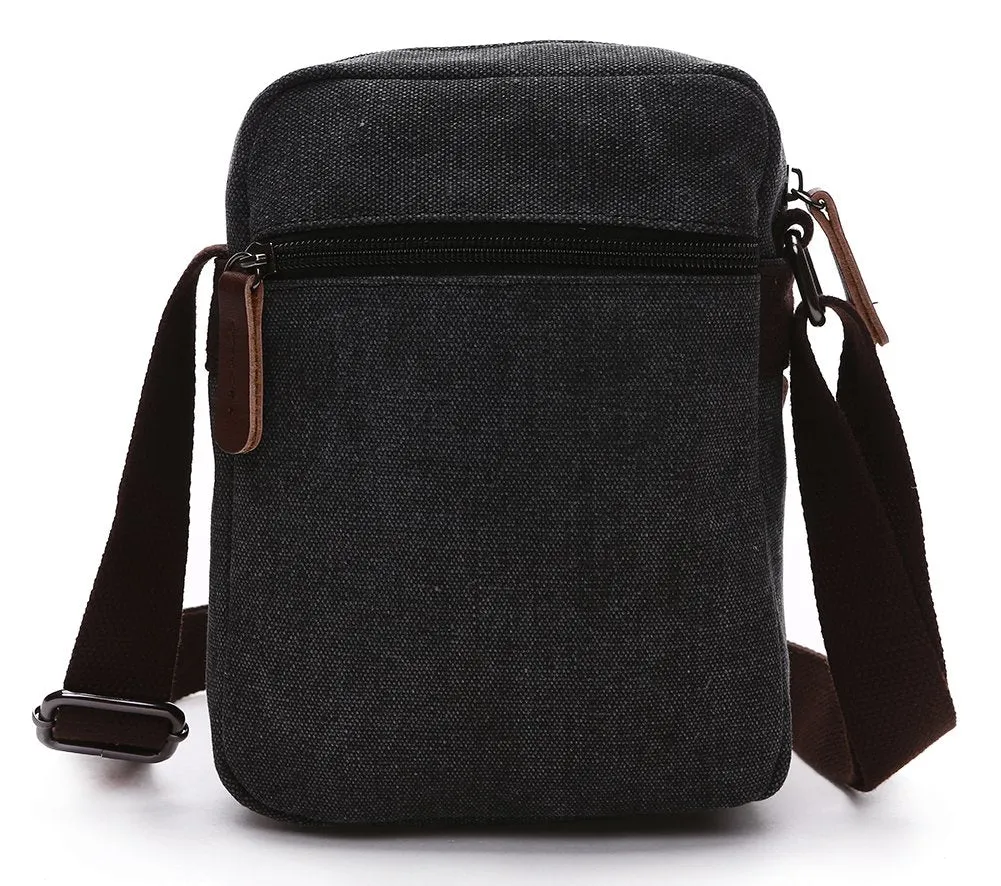 Collsants Small Vintage Canvas Travel Purse Mini Shoulder Bags Messenger Crossbody Handbag