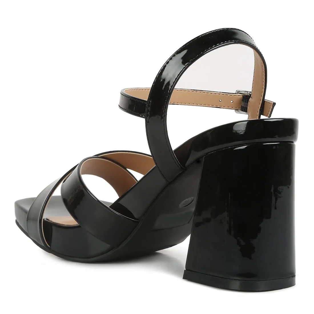 Criss Cross Block Heels Sandals