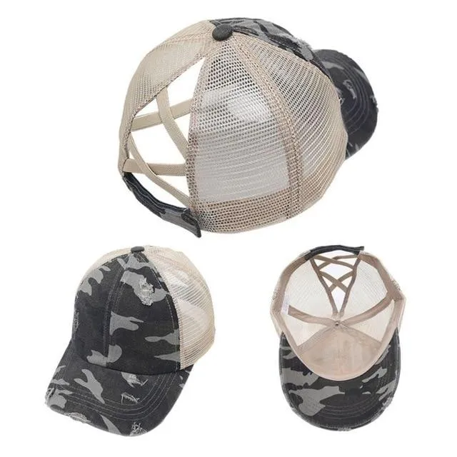 Criss Cross Easy Ponytail Cap