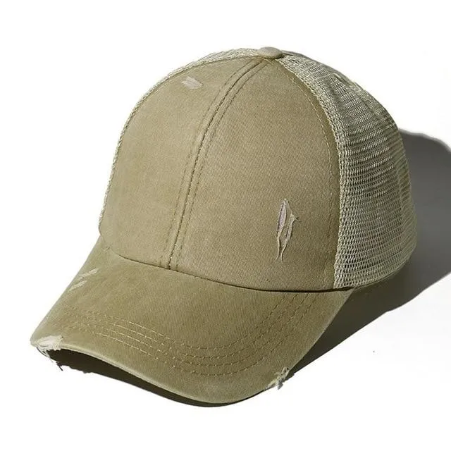 Criss Cross Easy Ponytail Cap