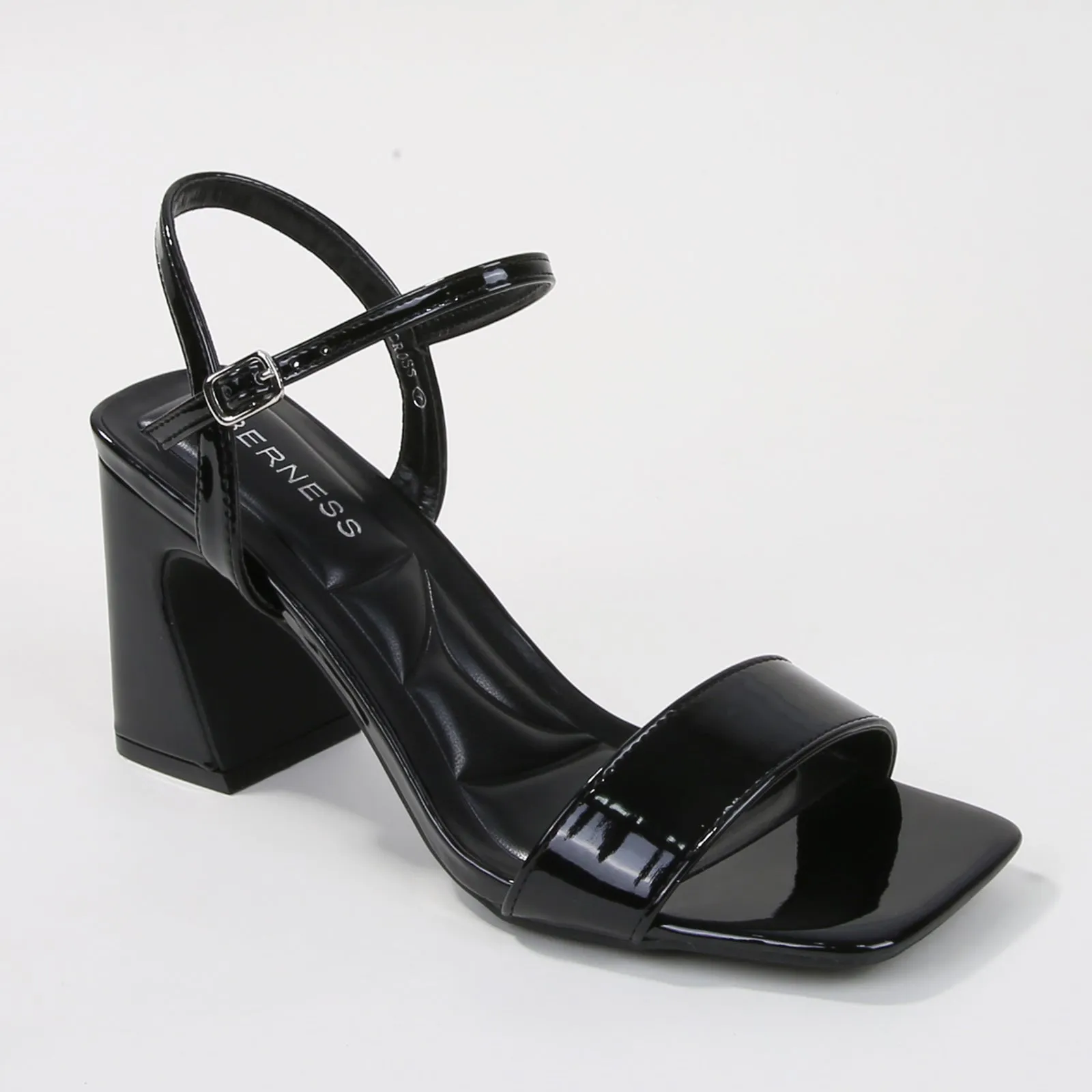Cross Block Heel Sandals
