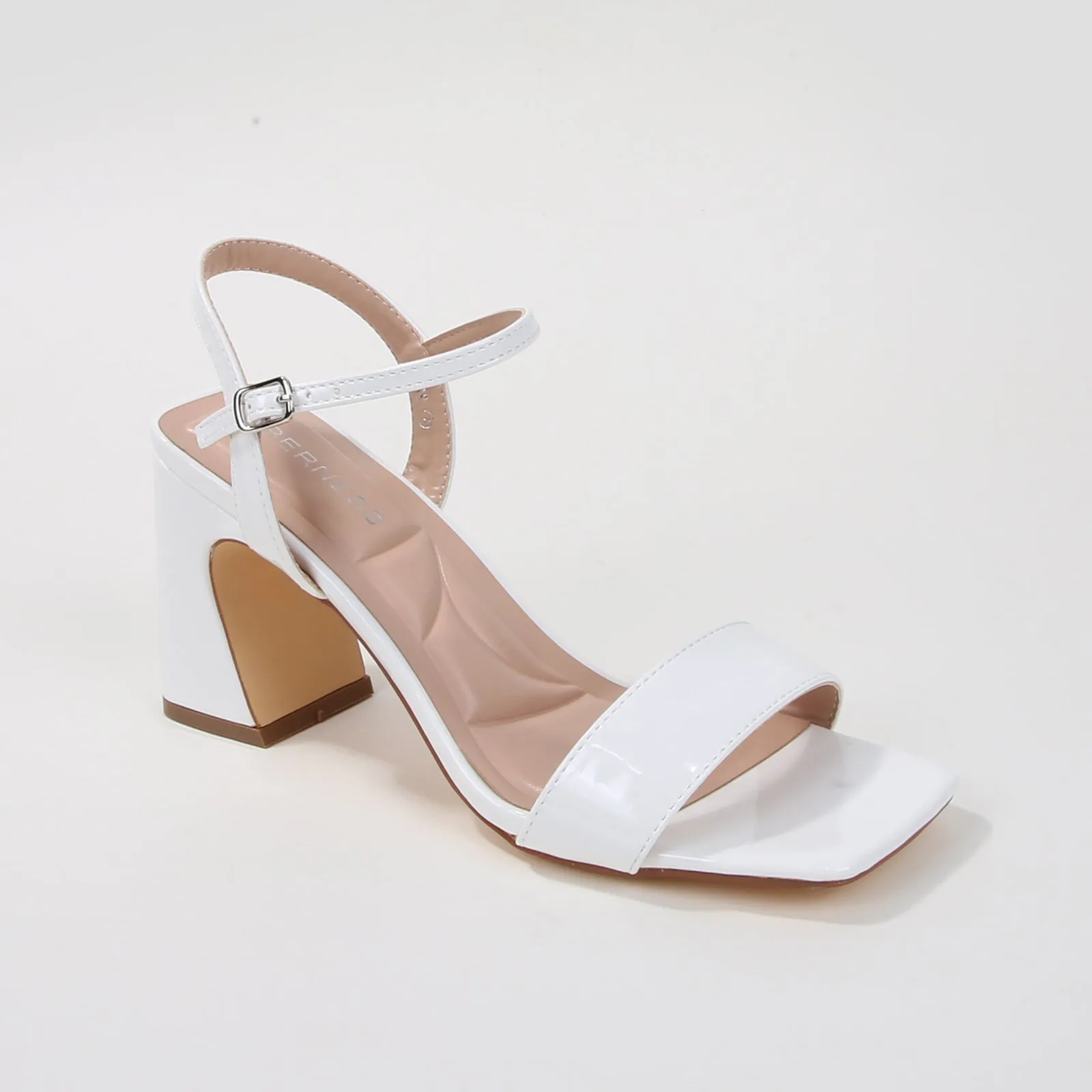 Cross Block Heel Sandals