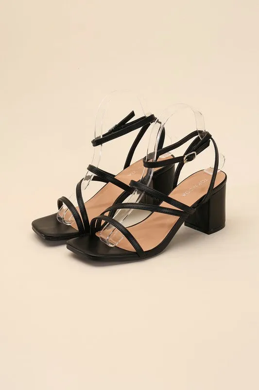 Dancing Queen Strappy Low Block Heel