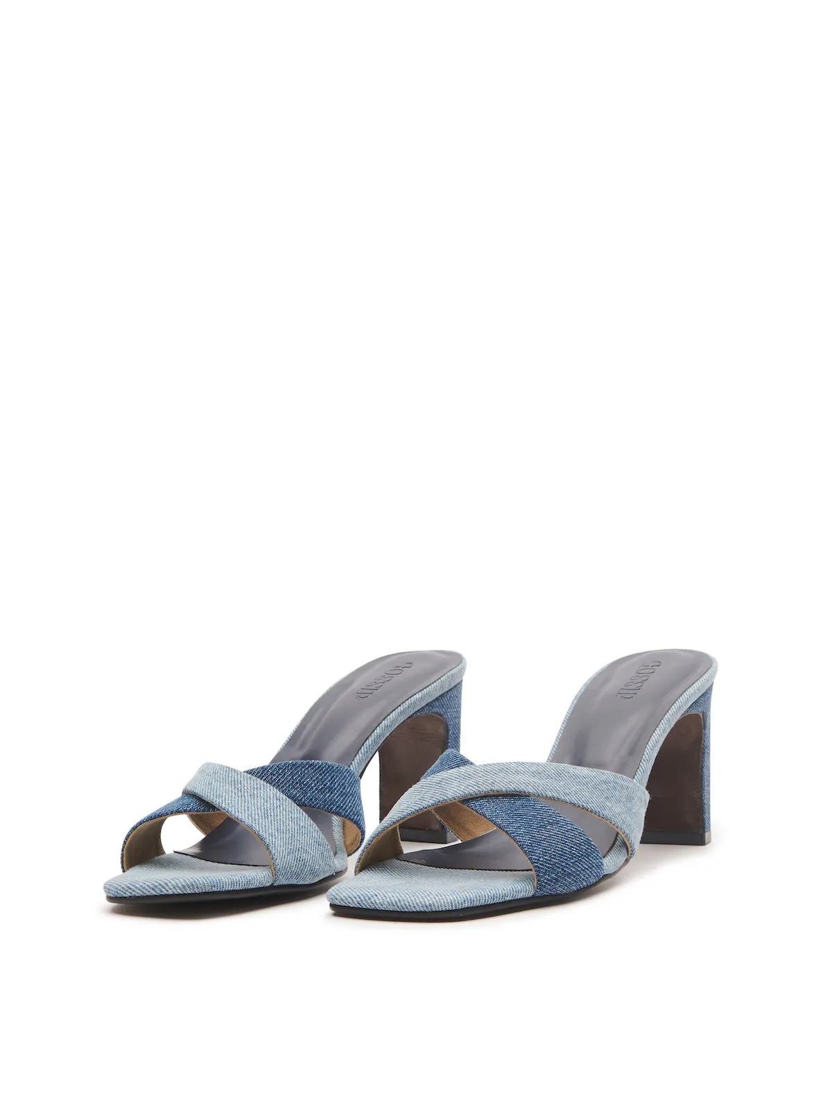 Denim Cross Slides