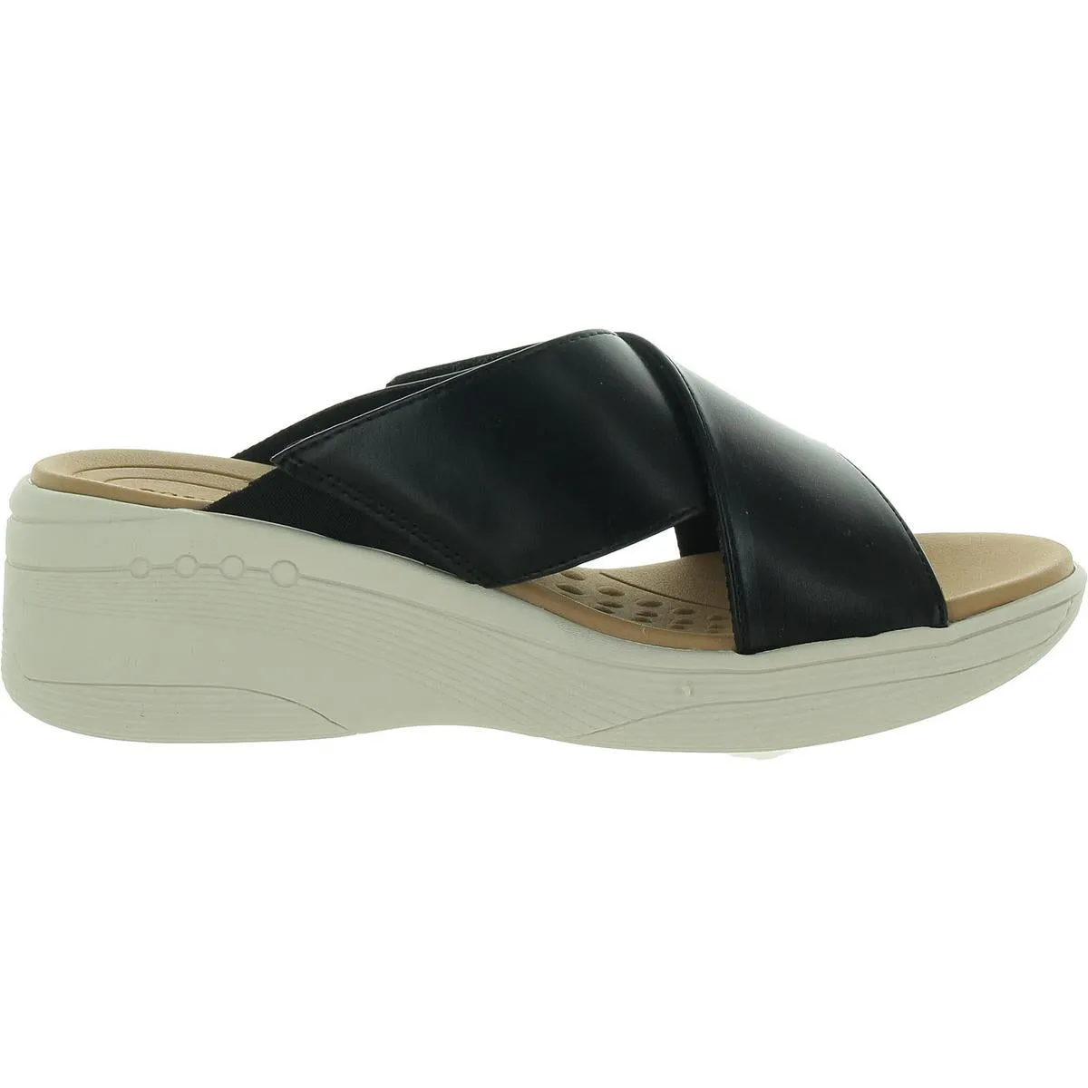 Easy Spirit Womens Bindie8 Open Toe Lightweight Slide Sandals