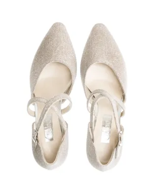 Effekt Met Cross Strap Heels Rose Gold