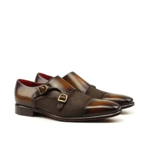 Gandhi Patina Double Monk Shoes