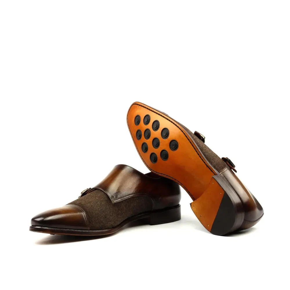 Gandhi Patina Double Monk Shoes