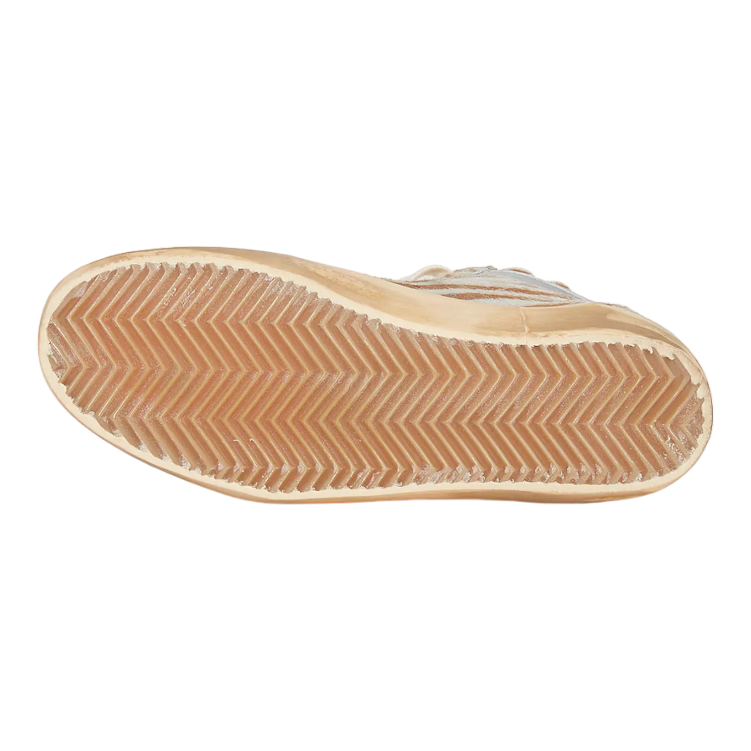 Golden Goose MID Star Devore Zebra Horsy Upper Suede Beige/Honey Women GWF00122.F003236.15376