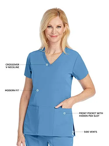 Grey's Anatomy 2115 Signature 3-Pocket Top for Women - Super-Soft Medical Scrub Top
