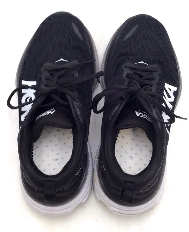 Hoka One One Women's Bondi 8 Wide 1127954 Black Low-Top Running Shoes - Size 10D