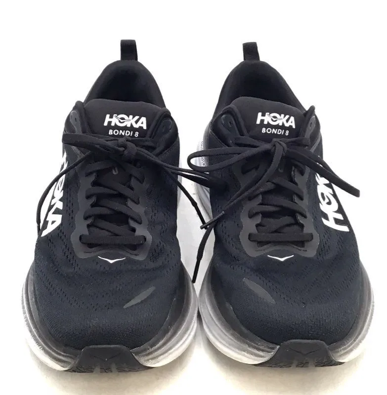 Hoka One One Women's Bondi 8 Wide 1127954 Black Low-Top Running Shoes - Size 10D