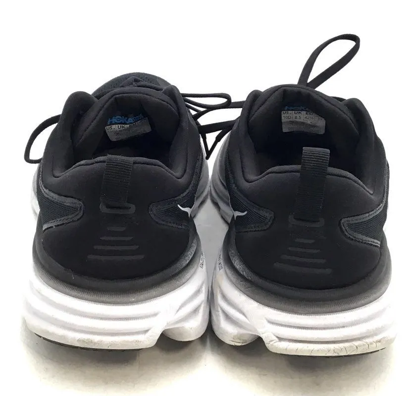 Hoka One One Women's Bondi 8 Wide 1127954 Black Low-Top Running Shoes - Size 10D