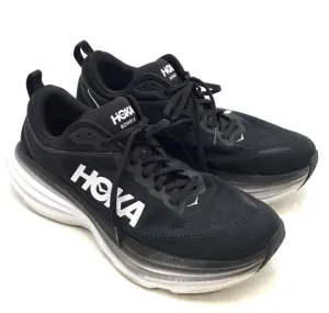 Hoka One One Women's Bondi 8 Wide 1127954 Black Low-Top Running Shoes - Size 10D