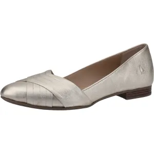 Hush Puppies Marley Ballerina Gold Leather Female Ballerinas