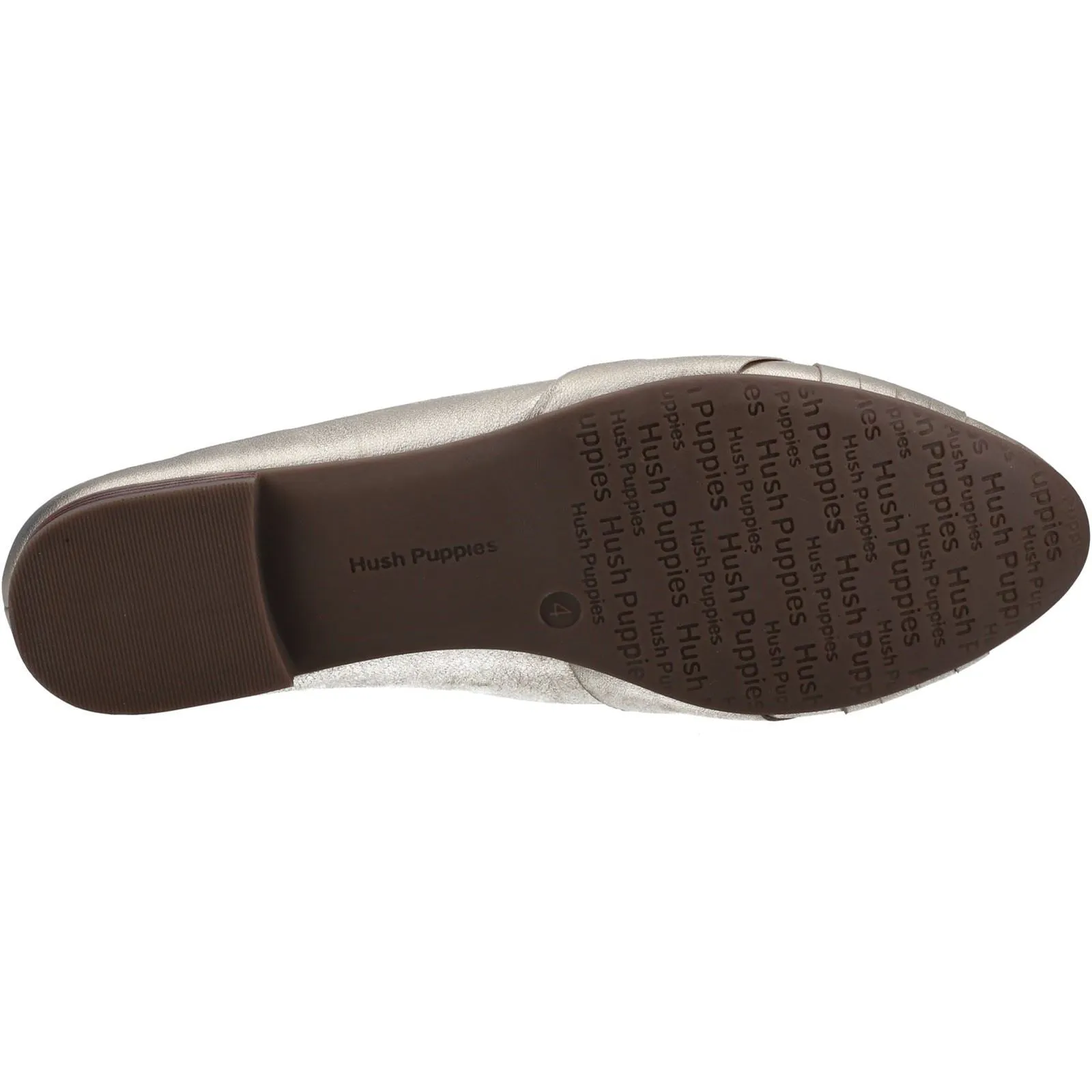 Hush Puppies Marley Ballerina Gold Leather Female Ballerinas