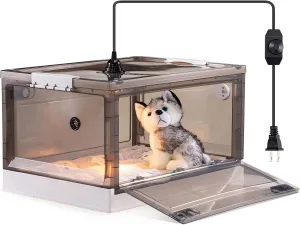 Incubator Nebulized Oxygen Intensive Care Unit Pet incubator With Nebulization Kit and Pet Heating Iamp I for Dogs and Cats