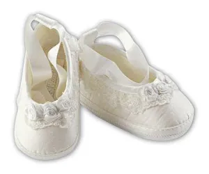 Ivory christening shoes 4434
