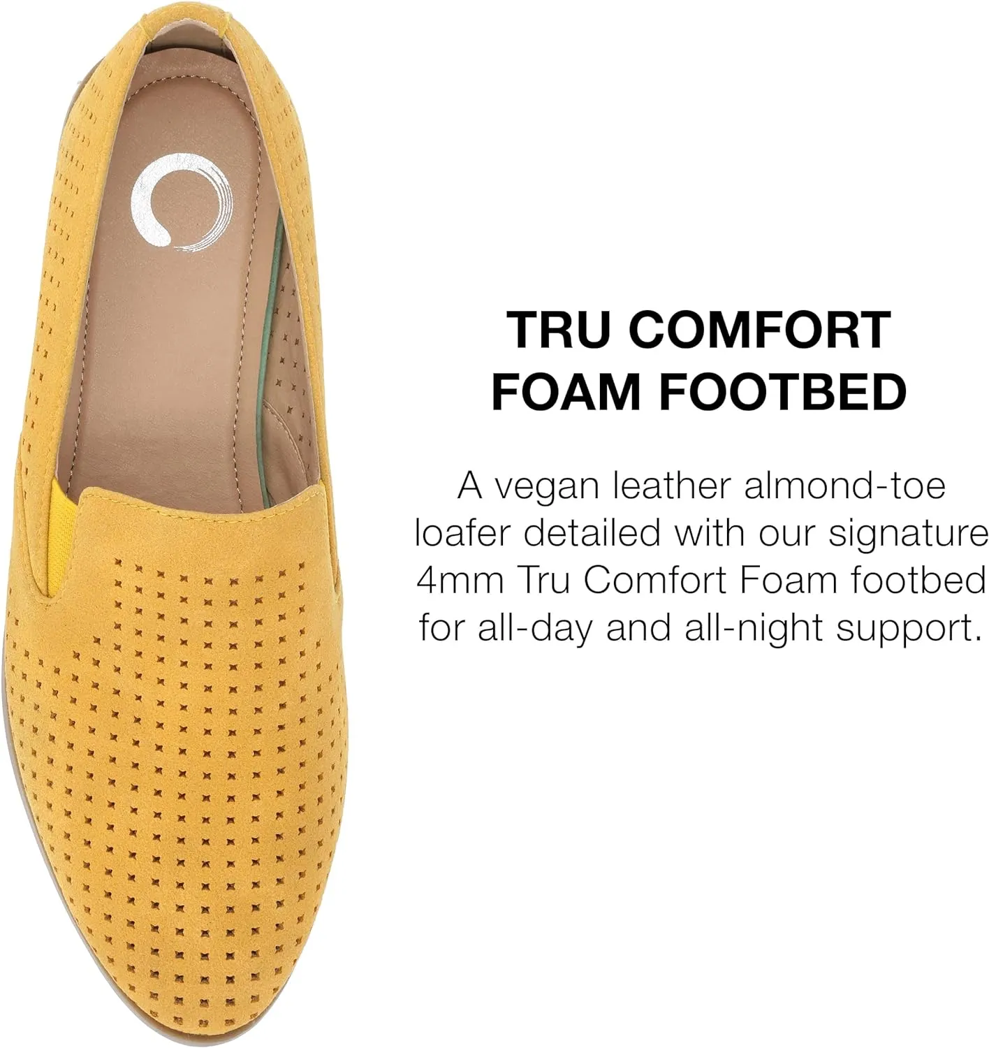 Journee Collection Women's Lucie Slip On Almond Toe Loafer Flats  Color Mustard Size 7M