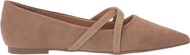 Journee Collection Women's Patricia Slip On Pointed Toe Ballet Flats  Color Taupe Size 8.5M