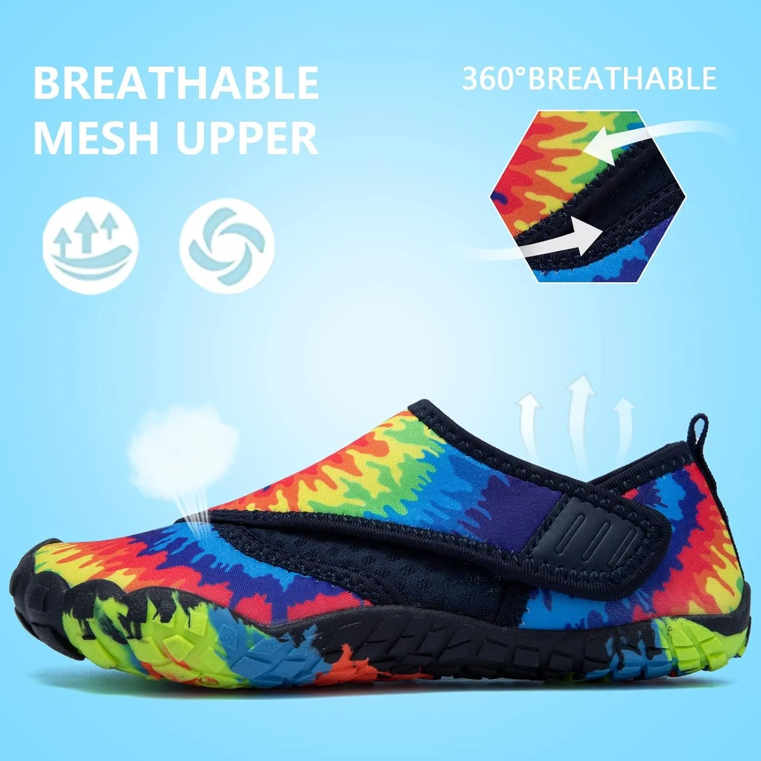 Kids Boys & Girls Water Shoes Sports Aqua Athletic Sneakers Lightweight Sport Fast Dry Shoes(Toddler/Little Kid/Big Kid)