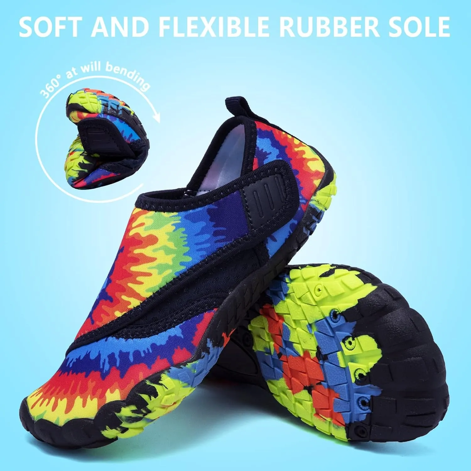 Kids Boys & Girls Water Shoes Sports Aqua Athletic Sneakers Lightweight Sport Fast Dry Shoes(Toddler/Little Kid/Big Kid)