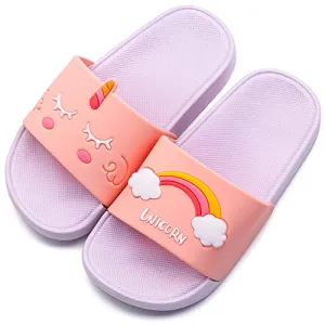 Kids Classic Cute Cartoon Lightweight Sandals (Rainbow Purple)