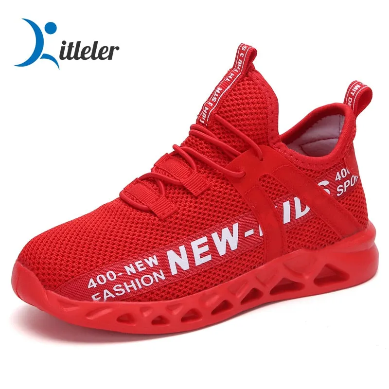 Kids Running Sneakers Breathable Lightweight Walking Sport Shoes